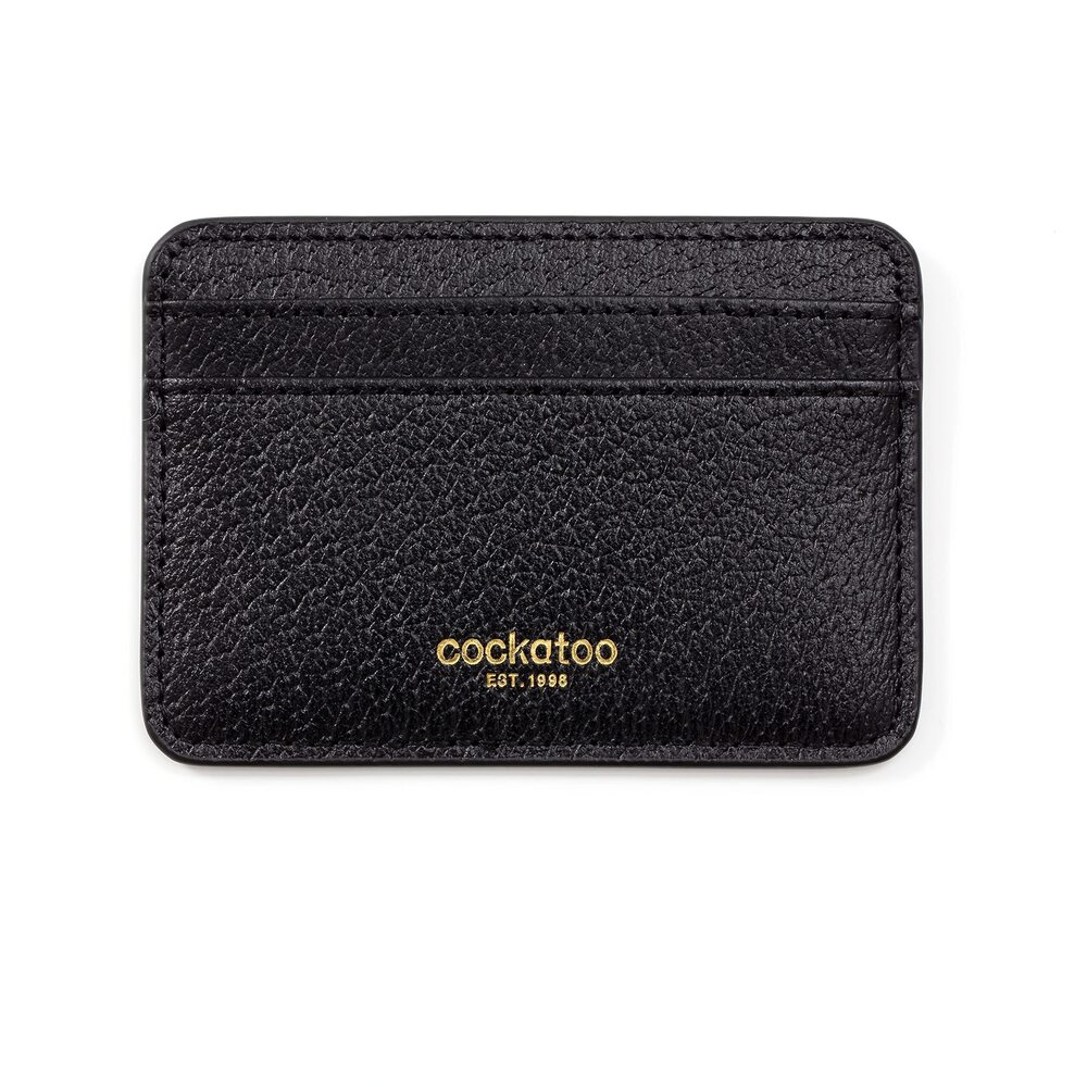 7725 Leather Minimalist Card Case Front Pocket Wallet TEXTURE BLACK